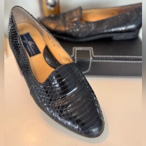Giorgio Brutini Private Collection Snake Skin Loafer Shoes Mens SZ 10.5